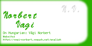 norbert vagi business card